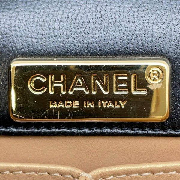 シャネル チェーンショルダーバッグ マトラッセ ココマーク ラムスキン CHANEL 2wayハンドバッグ 黒