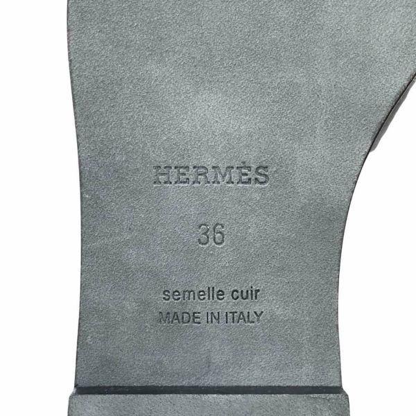 エルメス サンダル オラン ボックスカーフ レディースサイズ36 HERMES 靴 黒