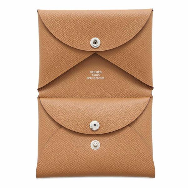 エルメス コインケース カルヴィ デュオ ゴールド/シルバー金具 エプソン B刻印 HERMES 財布