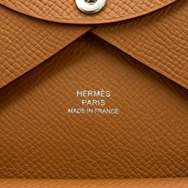 エルメス コインケース カルヴィ デュオ ゴールド/シルバー金具 エプソン B刻印 HERMES 財布