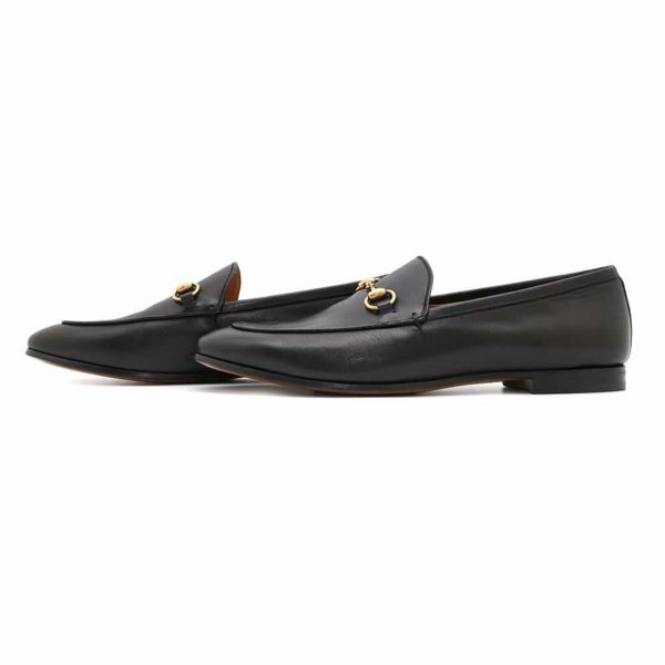 グッチ ローファー ホースビット レザー レディースサイズ38 1/2 404069 GUCCI 靴 黒