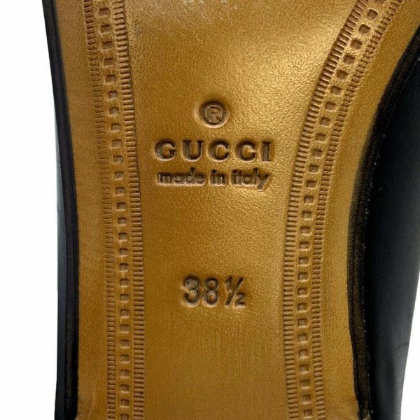 グッチ ローファー ホースビット レザー レディースサイズ38 1/2 404069 GUCCI 靴 黒