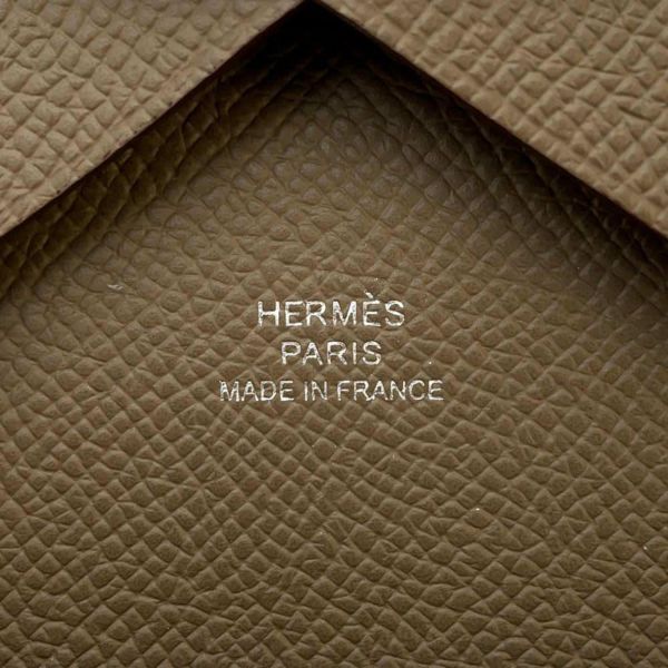 エルメス コインケース カルヴィ デュオ エトゥープ/シルバー金具 エプソン W刻印 HERMES 財布