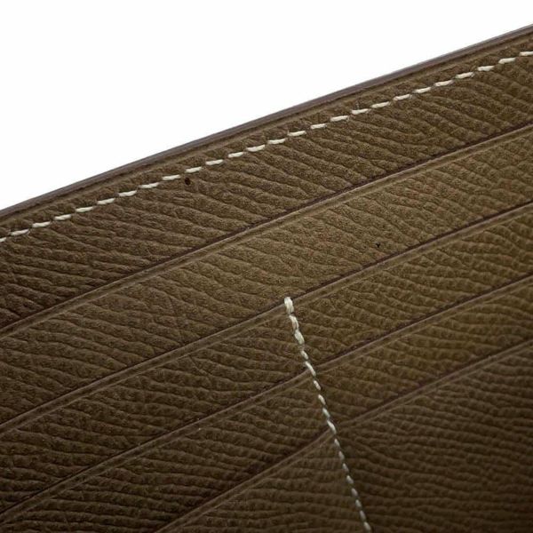 エルメス 長財布 ケリーウォレット ロング エトゥープ/シルバー金具 エプソン D刻印 財布