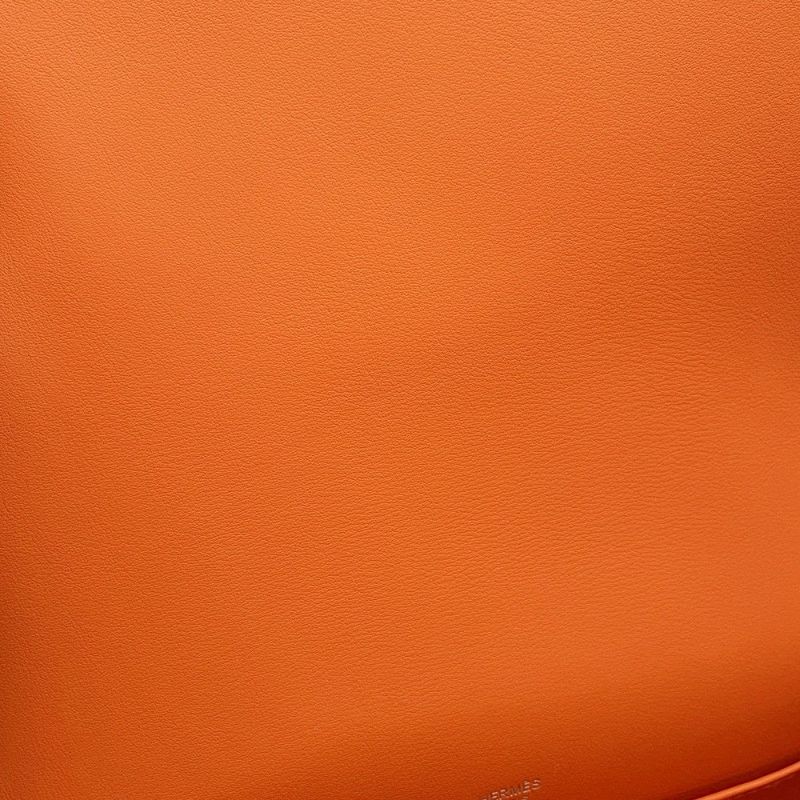 エルメス ショルダーバッグ ゲタ ヴェルソ オレンジ/カプシーヌ/シルバー金具 シェブルミゾル B刻印 シェーブル