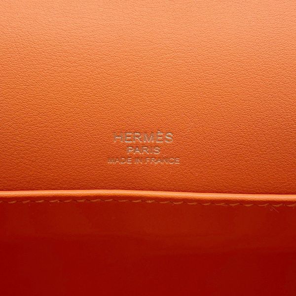 エルメス ショルダーバッグ ゲタ ヴェルソ オレンジ/カプシーヌ/シルバー金具 シェブルミゾル B刻印 シェーブル