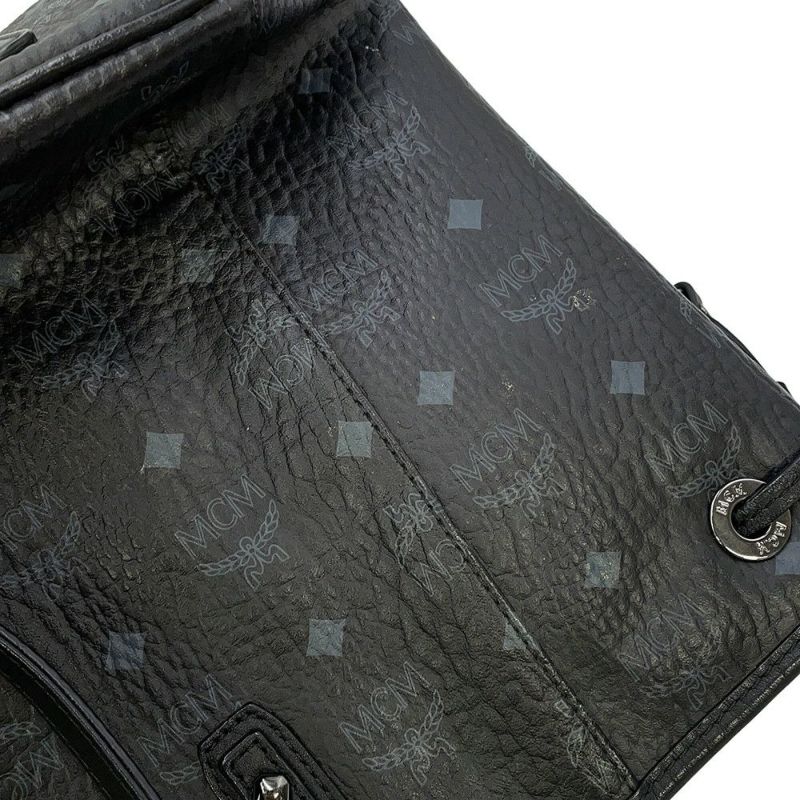 エムシーエム トートバッグ ヴィセトス レザー MWPS5AVI38BK001 MCM 黒