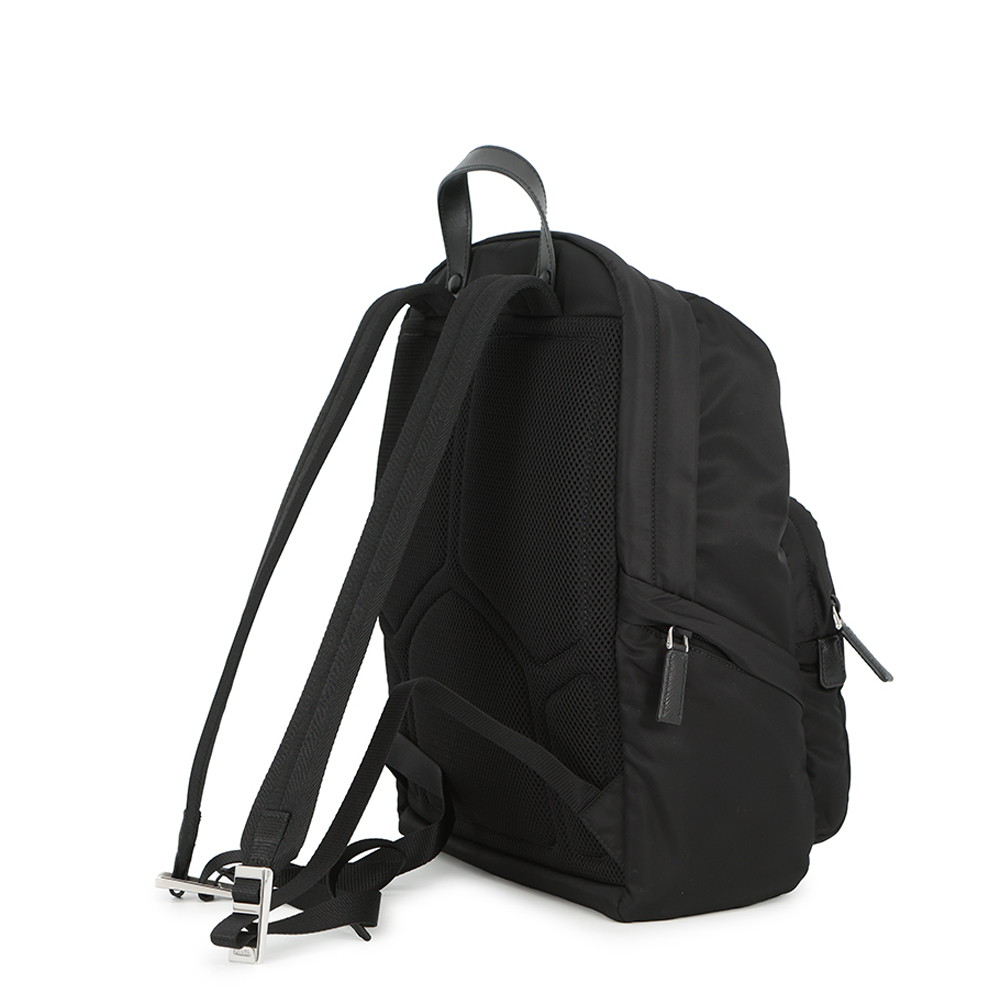 プラダ リュック Re-Nylon x サフィアーノ バックパック ナイロン 2VZ104 PRADA バッグ リュックサック 黒