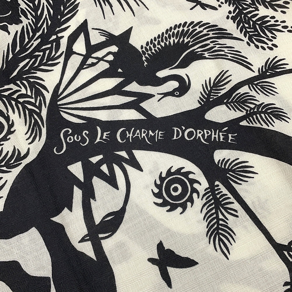 エルメス ストール カレ140 カレジェアン オルフェウスの魅力に誘われて Sous le Charme d'Orphee HERMES 2024年秋冬