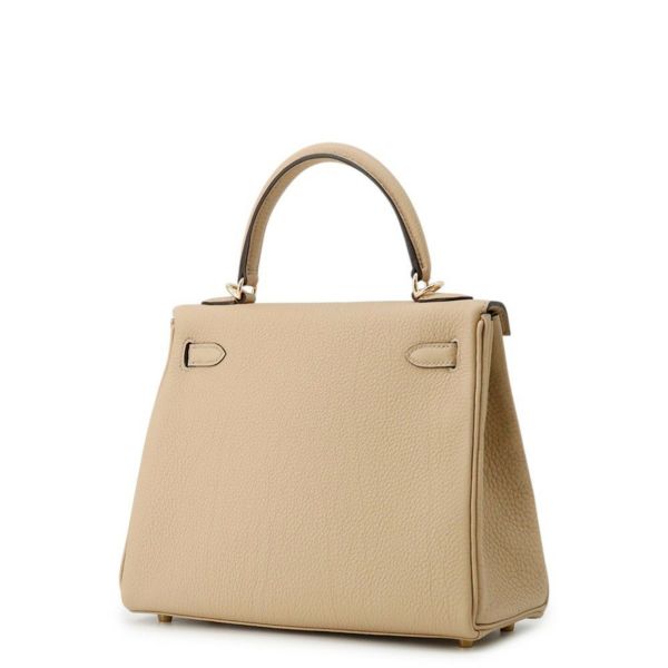 エルメス ハンドバッグ ケリー25 内縫い トレンチ/シャンパンゴールド金具 トゴ K刻印 ２wayショルダー