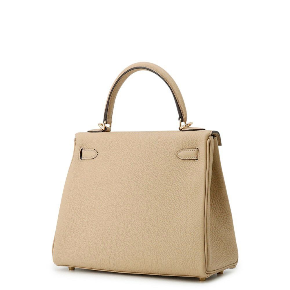 エルメス ハンドバッグ ケリー25 内縫い トレンチ/シャンパンゴールド金具 トゴ K刻印 ２wayショルダー