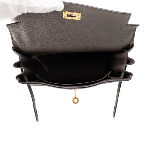 エルメス ハンドバッグ ケリー25 内縫い エタン/ゴールド金具 トゴ B刻印 ２wayショルダー