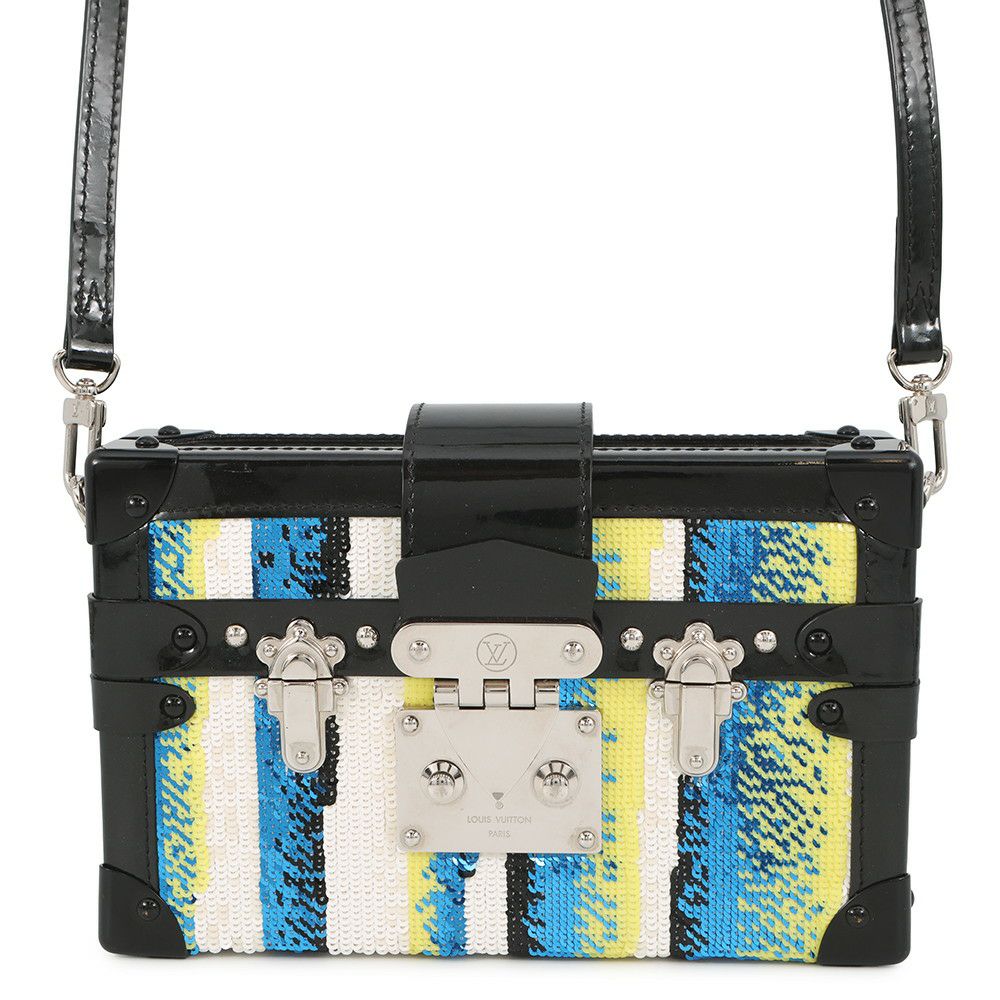 ルイヴィトン ショルダーバッグ パテント/スパンコール プティット・マル LOUIS VUITTON 2wayクラッチ ブラック 黒