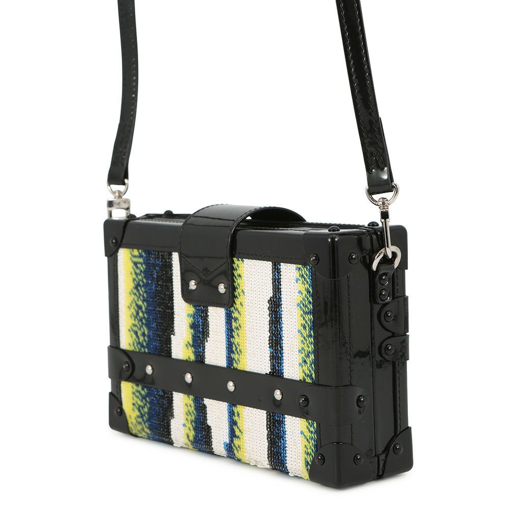 ルイヴィトン ショルダーバッグ パテント/スパンコール プティット・マル LOUIS VUITTON 2wayクラッチ ブラック 黒