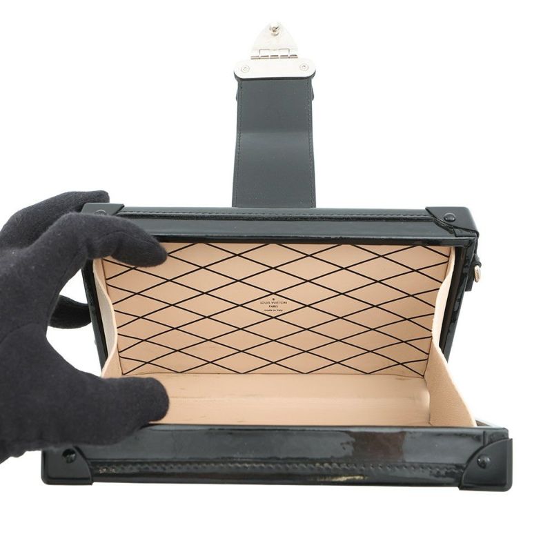 ルイヴィトン ショルダーバッグ パテント/スパンコール プティット・マル LOUIS VUITTON 2wayクラッチ ブラック 黒