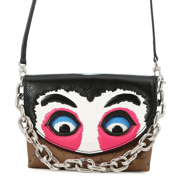 ルイヴィトン ショルダーバッグ モノグラム・リバース/エピ ポシェット・カブキマスク M43495 山本寛斎 歌舞伎 ハンドバッグ