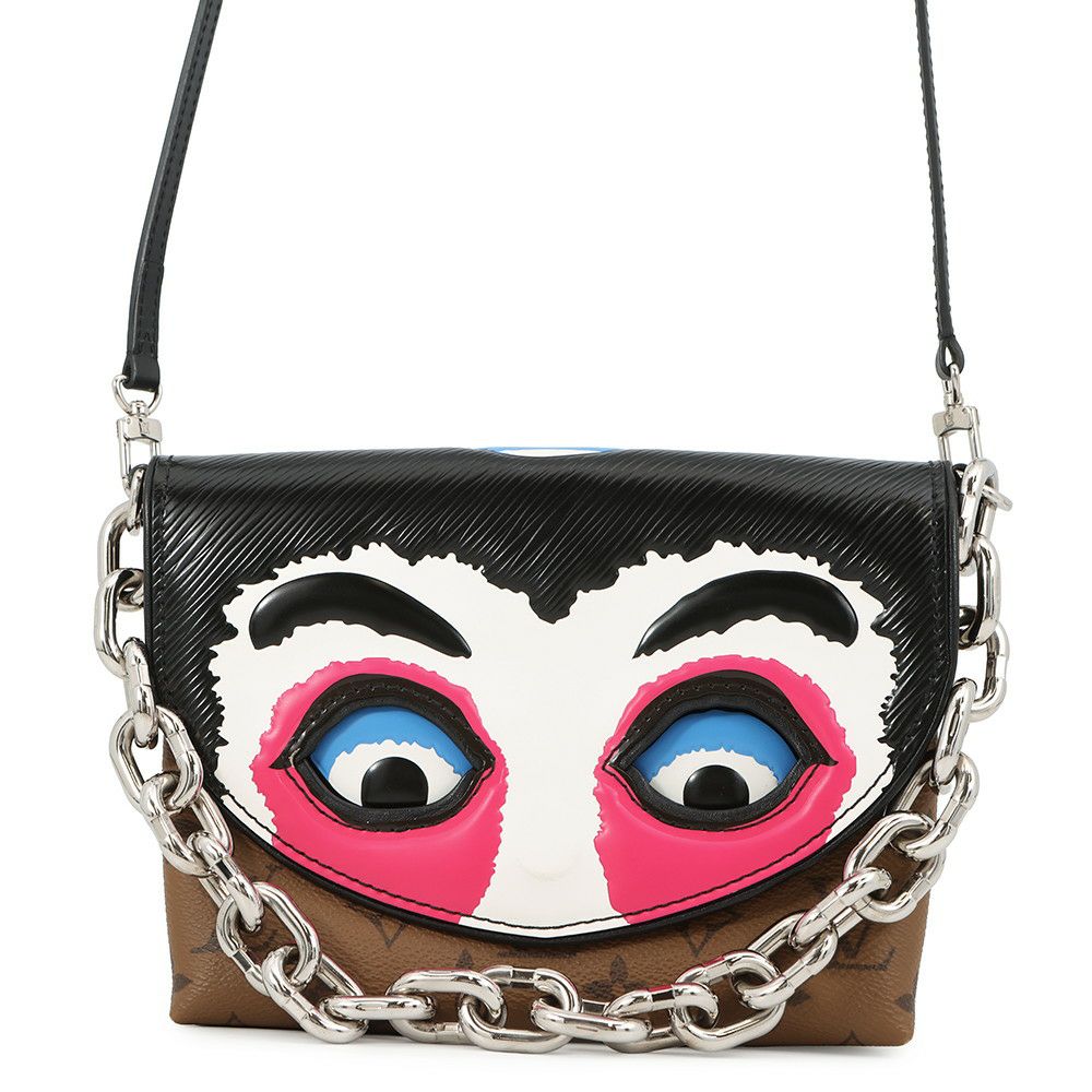 ルイヴィトン ショルダーバッグ モノグラム・リバース/エピ ポシェット・カブキマスク M43495 山本寛斎 歌舞伎 ハンドバッグ