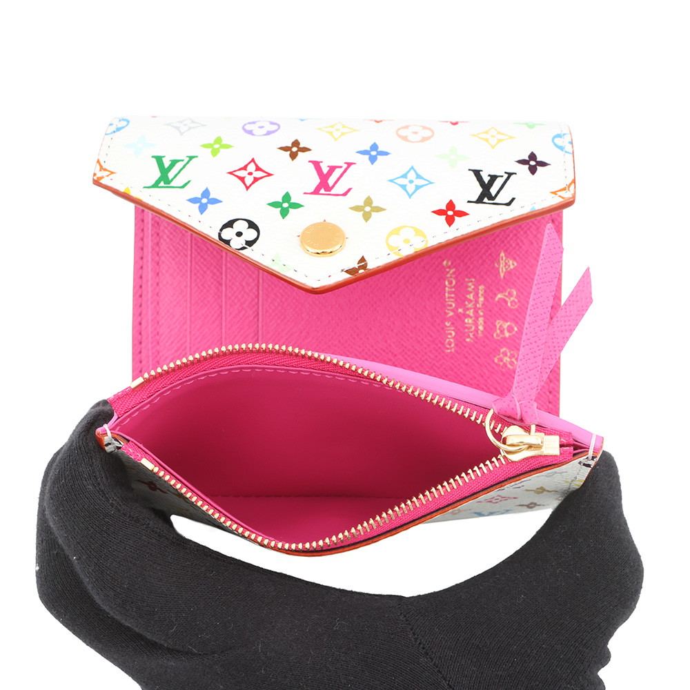 ルイヴィトン 三つ折り財布 モノグラム LV × TM ポルトフォイユ・ヴィクトリーヌ M28387 村上隆 コラボ