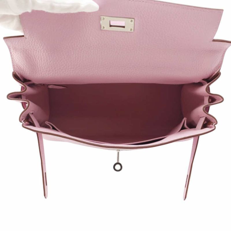 エルメス ケリー28 内縫い モーヴシルベストル/シルバー金具 トリヨンクレマンス U刻印 2wayショルダー