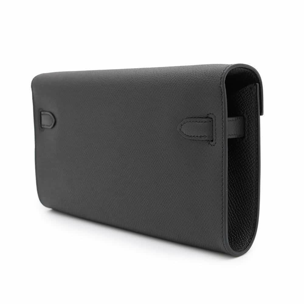 エルメス ケリーウォレット ロング トゥーゴー ブラック/ゴールド金具 エプソン W刻印 HERMES 黒