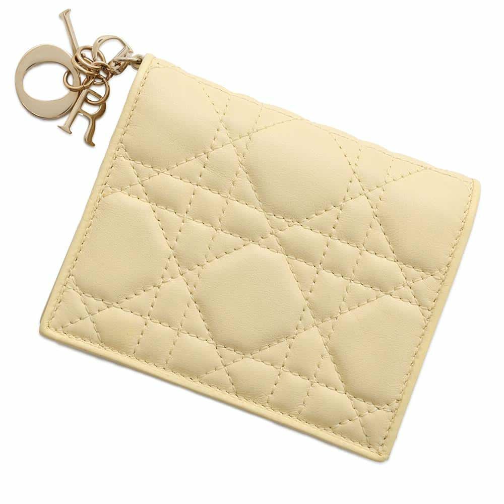 クリスチャン・ディオール 二つ折り財布 Lady Dior Gardenia ミニ 