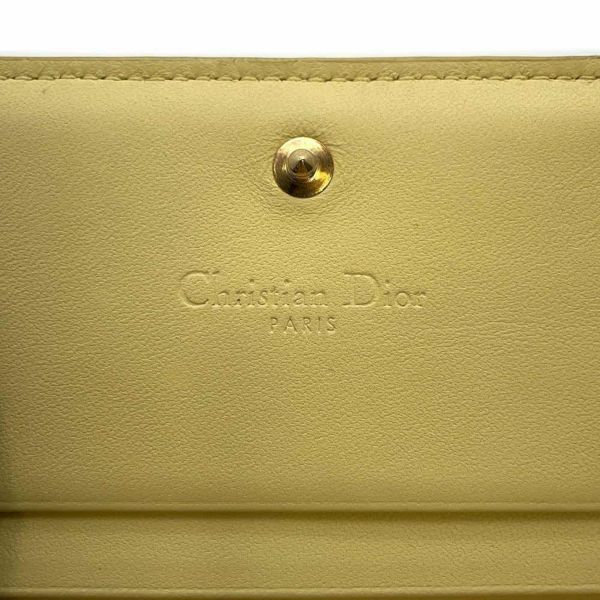 クリスチャン・ディオール 二つ折り財布 Lady Dior Gardenia ミニ カナージュ レザー Christian Dior 財布