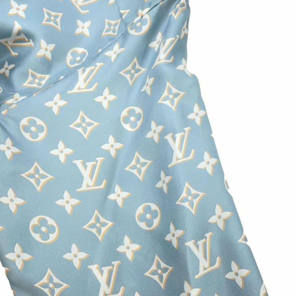 ルイヴィトン シャツ モノグラム シルク 長袖 レディースサイズ36 LOUIS VUITTON トップス 白