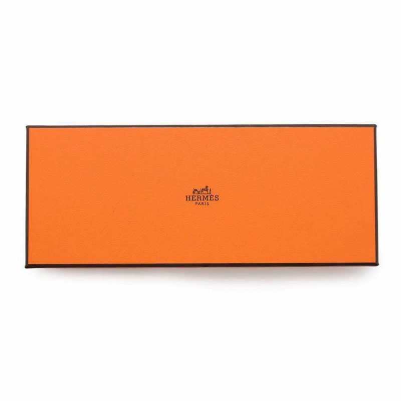 エルメス バッグチャーム ショッパー サックオランジュ フー/ゴールド ラムスキン Z刻印