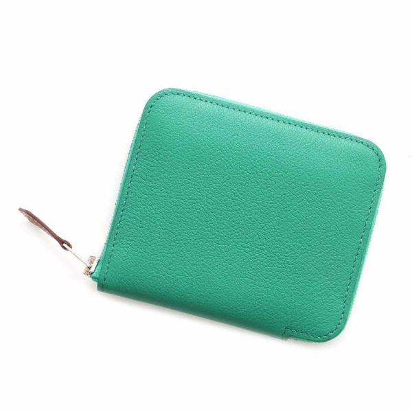 エルメス コインケース アザップコンパクト シルクイン ヴェールヴェルティゴ/シルバー金具 エバーカラー B刻印