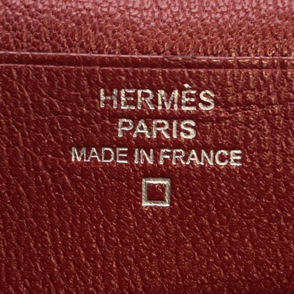 エルメス 長財布 ベアンスフレ ブレイズ/シルバー金具 アリゲーターマット □Q刻印 HERMES 財布