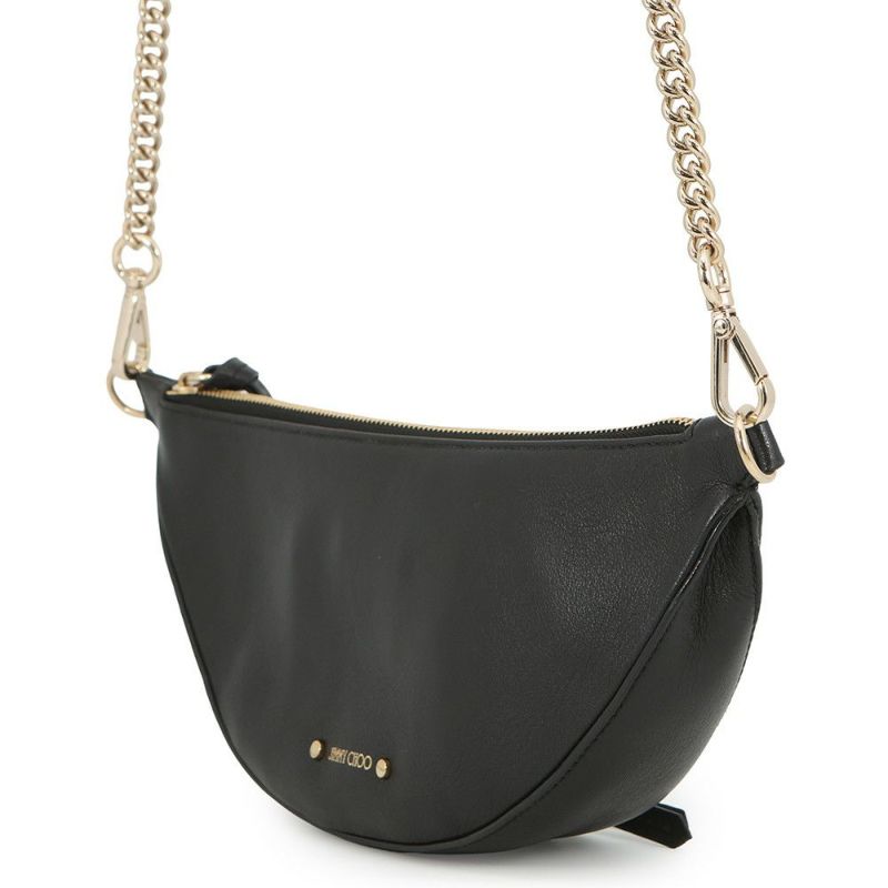 ジミーチュウ ショルダーバッグ ロゴ レザー JIMMY CHOO 黒