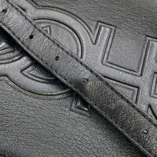 ジミーチュウ ショルダーバッグ ロゴ レザー JIMMY CHOO 黒