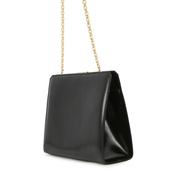 サルヴァトーレ・フェラガモ チェーンショルダーバッグ ガンチーニ クラシック レザー 218753 Ferragamo 黒