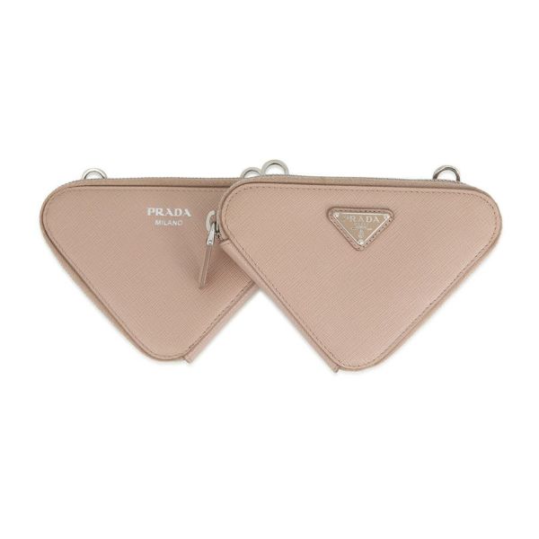 プラダ ショルダーバッグ サフィアーノ トライアングル ミニポーチ レザー 1NR015 PRADA 2way