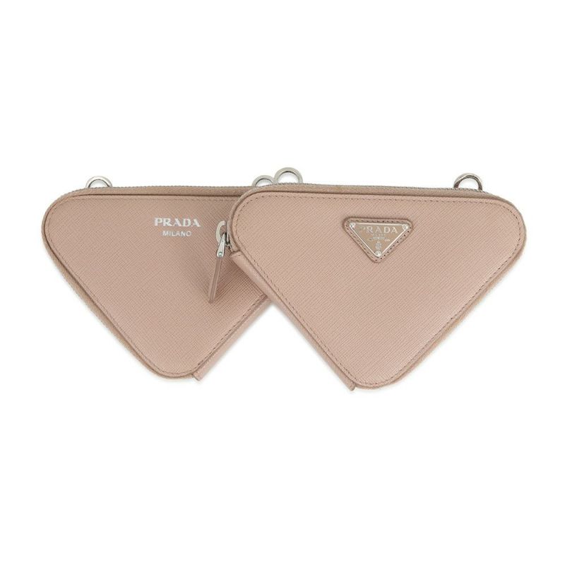 プラダ ショルダーバッグ サフィアーノ トライアングル ミニポーチ レザー 1NR015 PRADA 2way