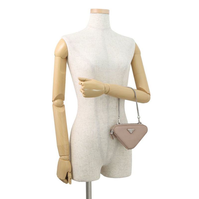 プラダ ショルダーバッグ サフィアーノ トライアングル ミニポーチ レザー 1NR015 PRADA 2way