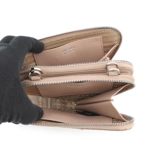 プラダ ショルダーバッグ サフィアーノ トライアングル ミニポーチ レザー 1NR015 PRADA 2way