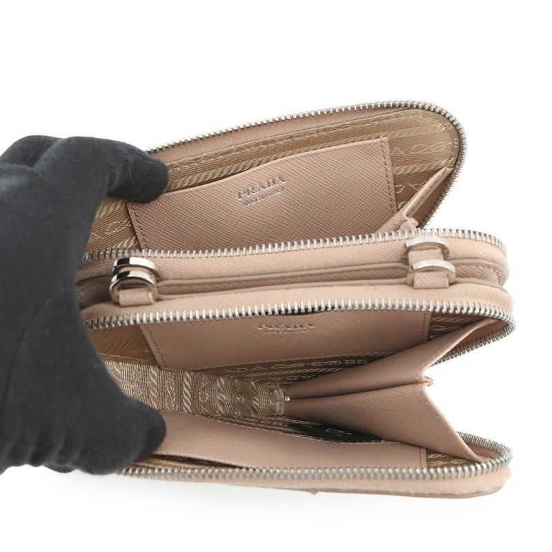 プラダ ショルダーバッグ サフィアーノ トライアングル ミニポーチ レザー 1NR015 PRADA 2way