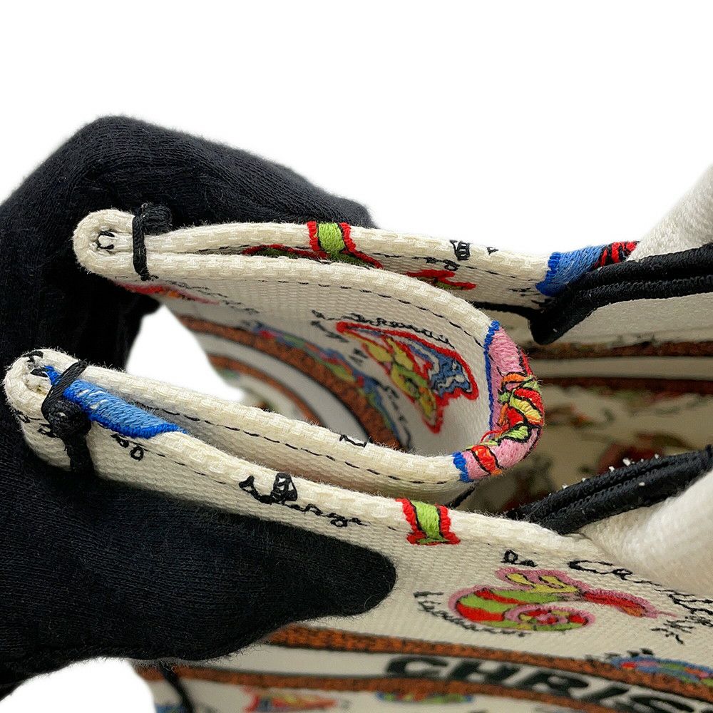 クリスチャン・ディオール トートバッグ ブックトート ニキ・ド・サンファル ミディアム Christian Dior 白