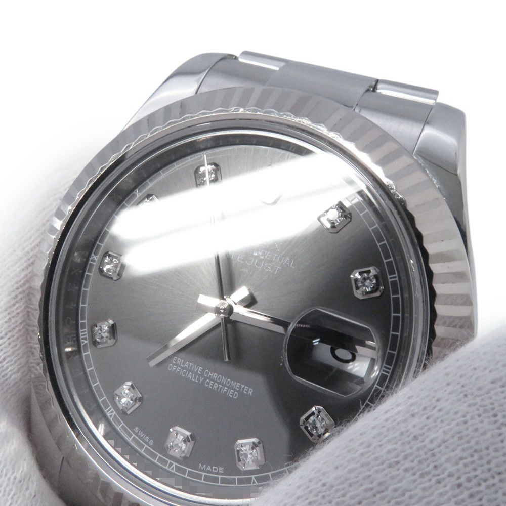 ロレックス デイトジャスト2 ランダムシリアル ルーレット 116334G ROLEX 腕時計 グレー文字盤 10PD