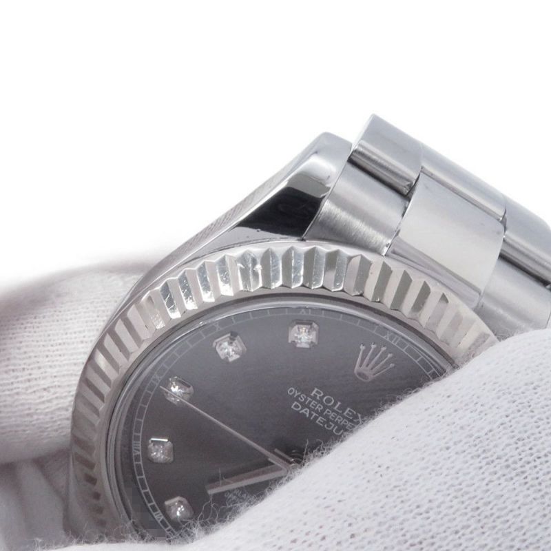 ロレックス デイトジャスト2 ランダムシリアル ルーレット 116334G ROLEX 腕時計 グレー文字盤 10PD