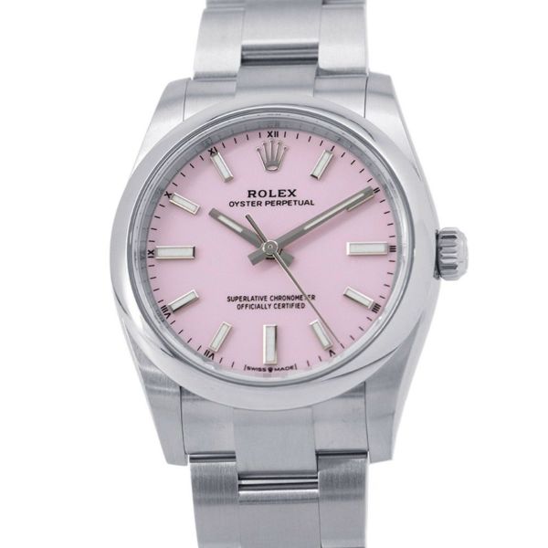 ロレックス オイスターパーペチュアル34 124200 ROLEX 腕時計 キャンディピンク文字盤