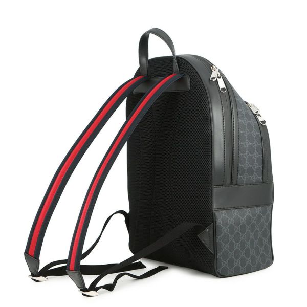 グッチ リュック GGブラック バックパック GGスプリーム/レザー 771158 GUCCI バッグ 黒