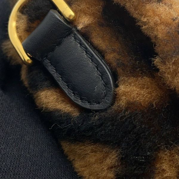 フェンディ ハンドバッグ ズッカ柄 バゲット ミニ ムートン/レザー 8BS017 FENDI 2wayショルダーバッグ
