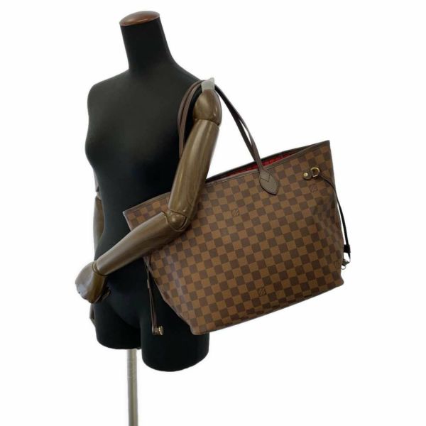 ルイヴィトン トートバッグ ダミエ・エベヌ ネヴァーフルMM ポーチ付き N41358 LOUIS VUITTON ヴィトン バッグ