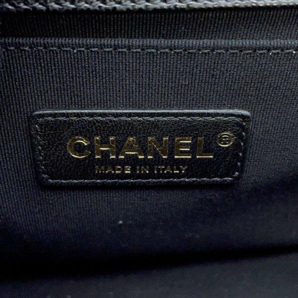 シャネル チェーンショルダーバッグ ボーイシャネル マトラッセ キャビアスキン A67086 CHANEL バッグ 黒