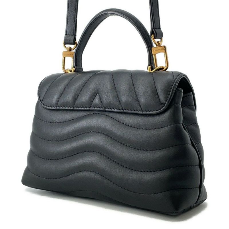 ルイヴィトン ハンドバッグ カーフレザー ホールドミー M21720 LOUIS VUITTON 2wayショルダーバッグ ブラック 黒