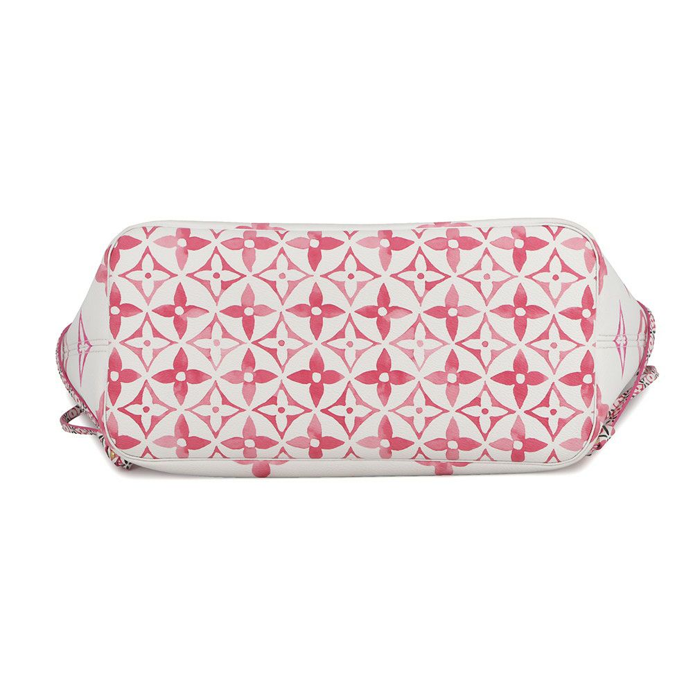 ルイヴィトン トートバッグ モノグラム・バイザプール ネヴァーフルMM M22980 ポーチ付き ピンク