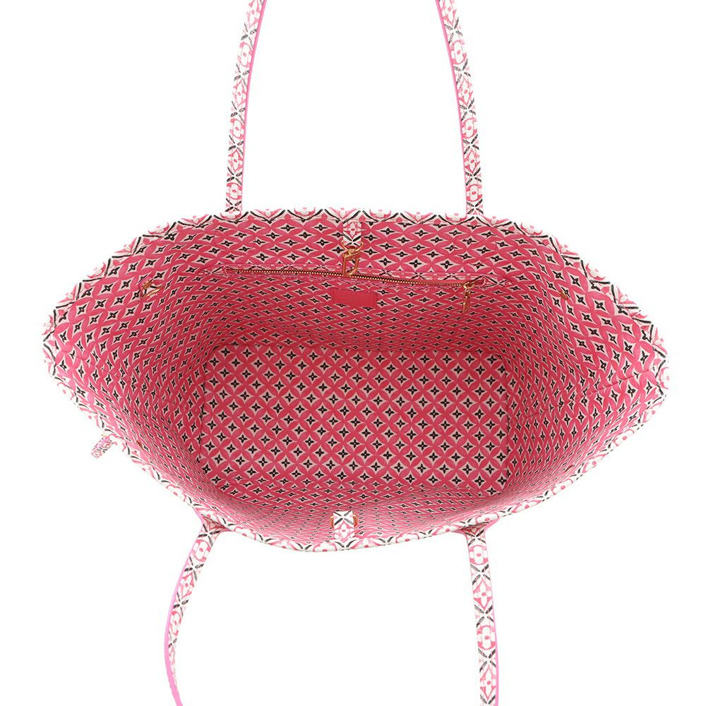 ルイヴィトン トートバッグ モノグラム・バイザプール ネヴァーフルMM M22980 ポーチ付き ピンク