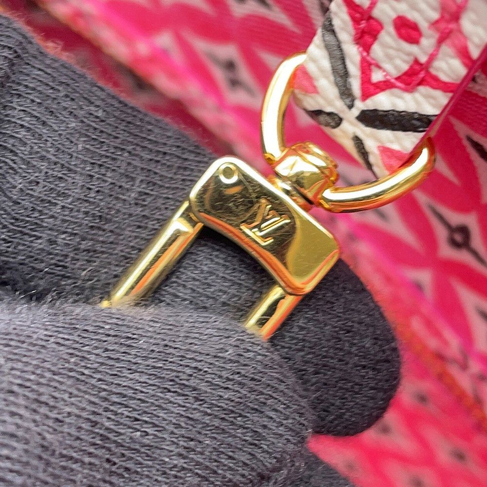 ルイヴィトン トートバッグ モノグラム・バイザプール ネヴァーフルMM M22980 ポーチ付き ピンク